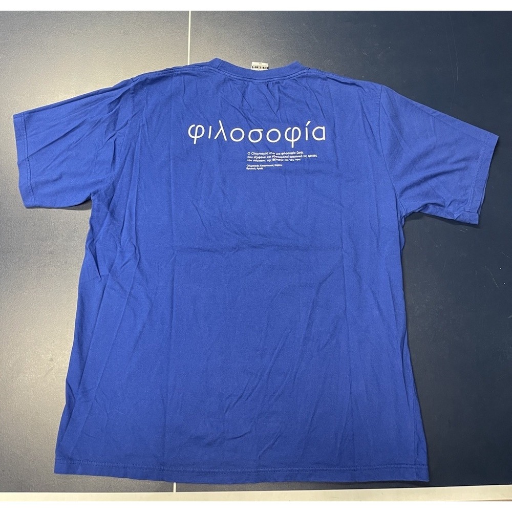 Vintage 2004 Aohna Greece Olympics Shirt Blue XL - Picture 2 of 5